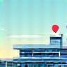 Icono de aeropuerto con ubicación